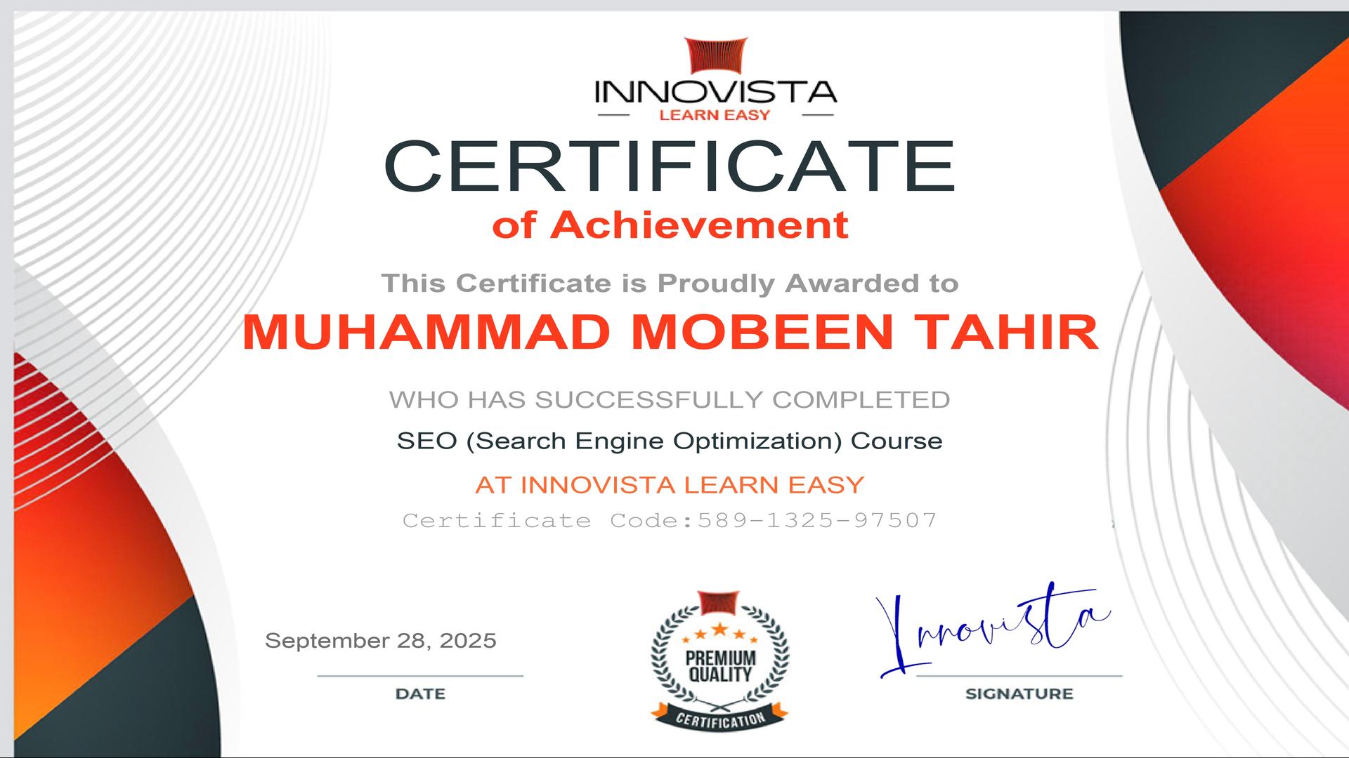 SEO Certificate
